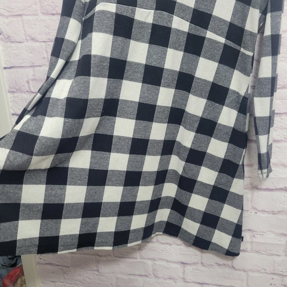 Duluth Trading Co Buffalo Plaid Tunic Dress XL Flannel Pockets Cozy Cabin Warm - Picture 5 of 10
